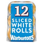 Warburtons Soft Sliced White Rolls x12