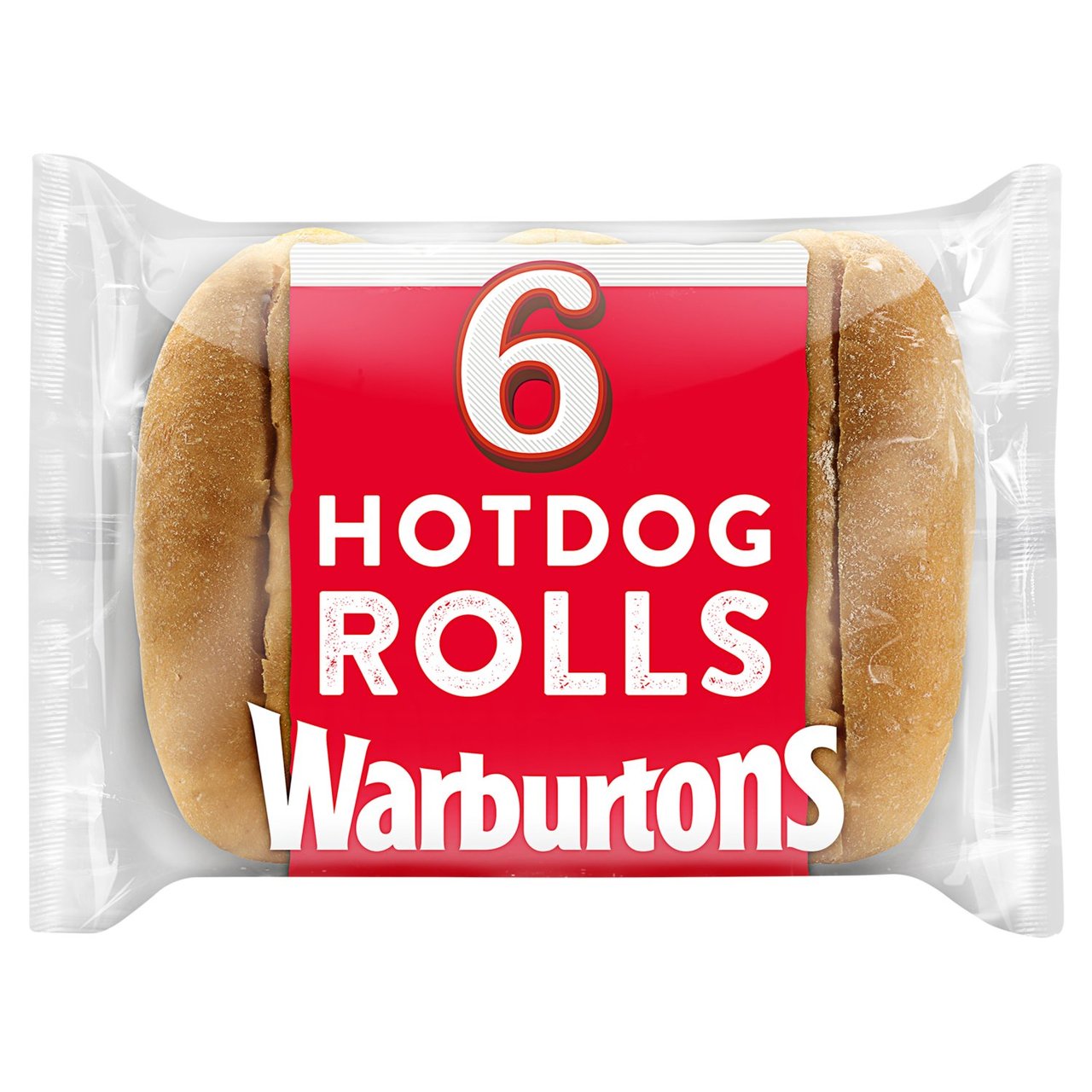 Warburtons Sliced Hotdog Rolls 6 per pack