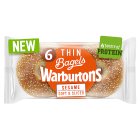 Warburtons Sesame Thin Bagels x6