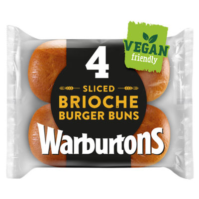 Warburtons 4 Bistro Brioche Burger Buns