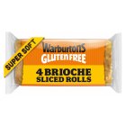 Warburtons Gluten Free 4 Soft Sliced Brioche Square Rolls 