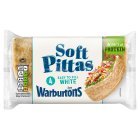 Warburtons 4 White Soft Pittas 4 Pack