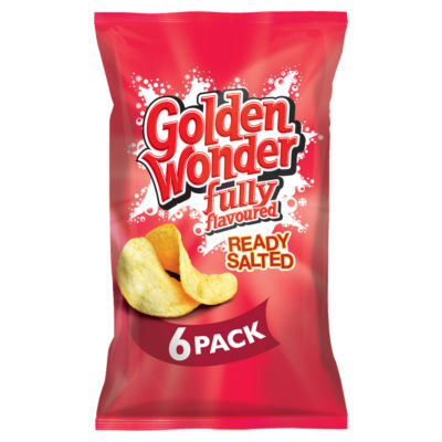 Golden Wonder Fully Flavoured Ready Salted 6 X 25g