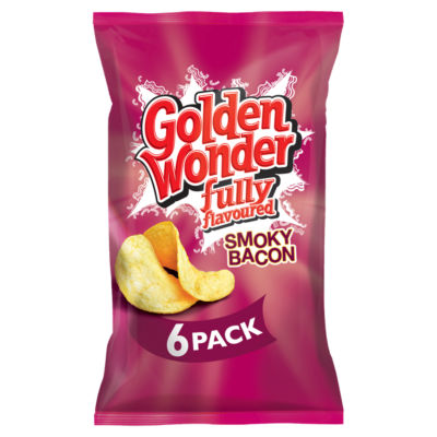 Golden Wonder Fully Flavoured Smoky Bacon 6 X 25g