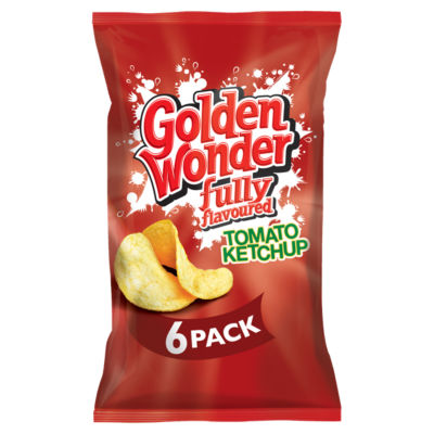 Golden Wonder Fully Flavoured Tomato Ketchup 6 X 25g