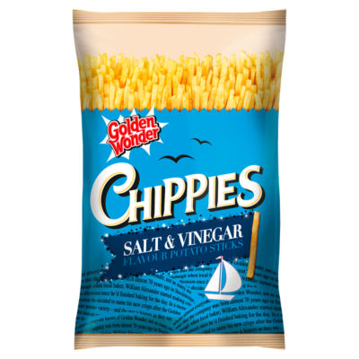 Golden Wonder Chippies Salt & Vinegar Flavour Potato Sticks 100g