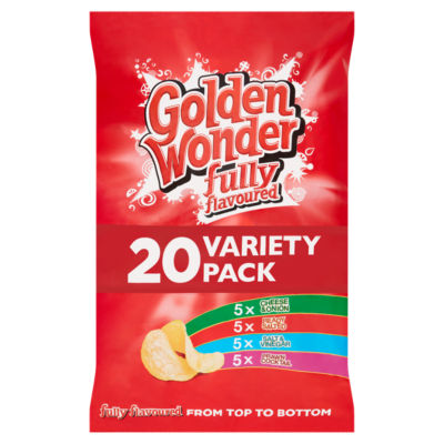 Golden Wonder Fully Flavoured Variety Pack 20 X 25g