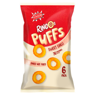 Golden Wonder Ringos Puffs Sweet Chilli 6x