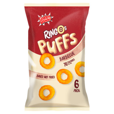 Golden Wonder Ringos Puffs Barbecue 6x