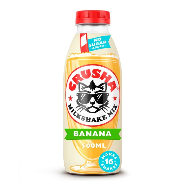 Crusha Banana Milkshake Mix No Added Sugar  500ml