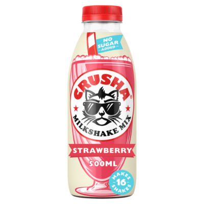 Crusha Strawberry Flavour Milkshake Mix 500ml