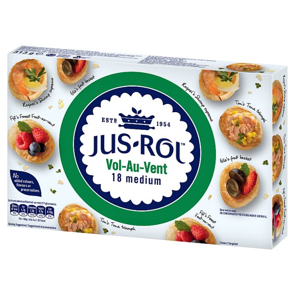 Jus Rol Vol Au Vent 18 Medium 313g