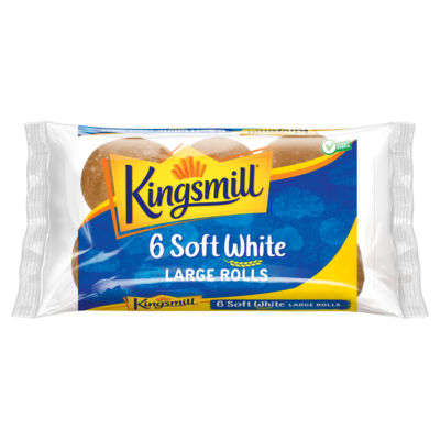 Kingsmill 6 Soft White Large Rolls