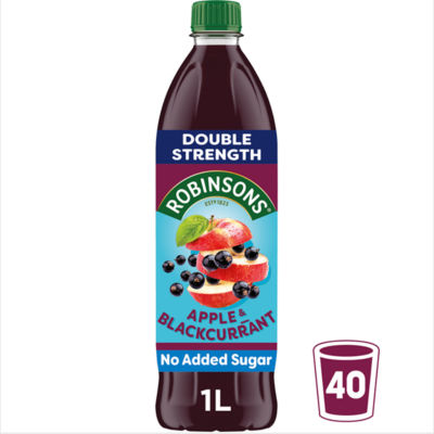 Robinsons Double Strength Apple & Blackcurrant Squash 1L