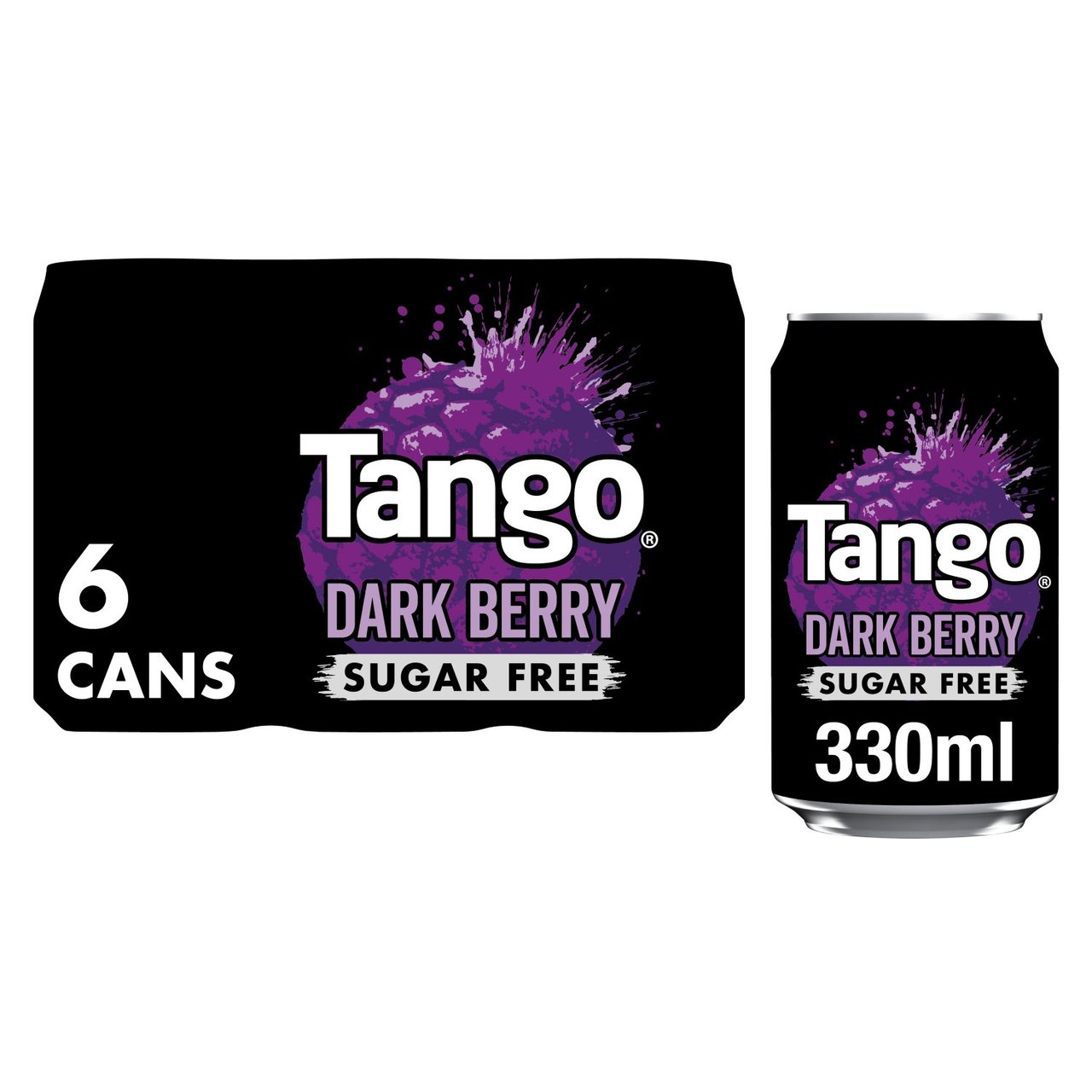 Tango Dark Berry Sugar Free Cans  6 x 330ml