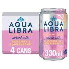 Aqua Libra Sparkling Water Raspberry & Blackcurrant  4 x 330ml