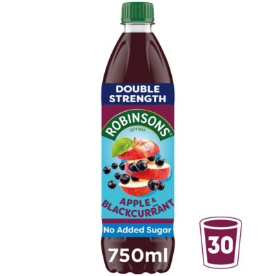 Robinsons Double Strength Apple & Blackcurrant Squash 750ml