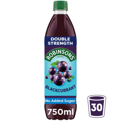 Robinsons Double Concentrate No Added Sugar Blackcurrant  750ml