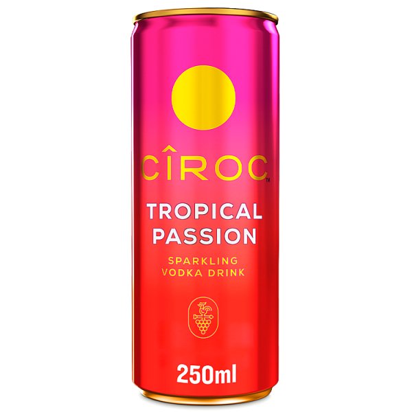 Ciroc Tropical Passion Sparkling Vodka Can Drink 250ml