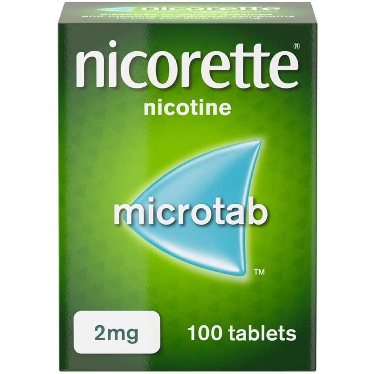 Nicorette Microtabs, 2 mg,100 tabs (Stop Smoking Aid)