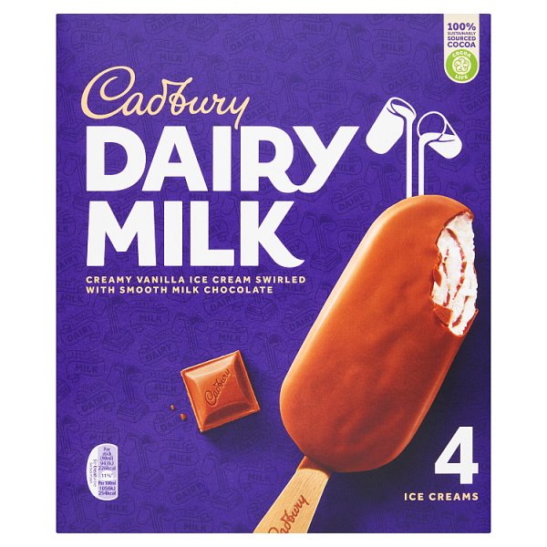 Cadbury Dairy Milk Ice Cream 4x90ml