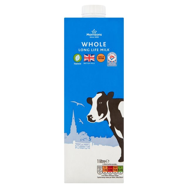 Morrisons Long Life British Whole Milk 1L