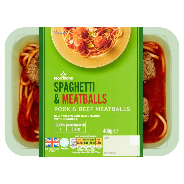 Morrisons Spaghetti & Meatballs  400g