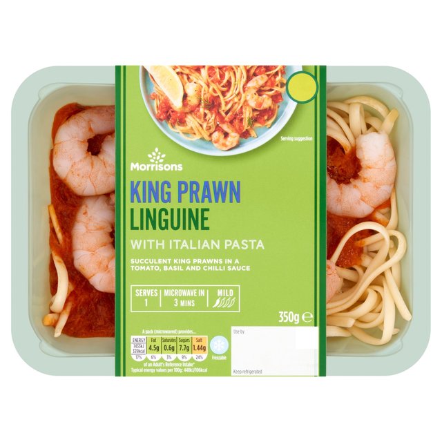 Morrisons King Prawn Linguine  350g