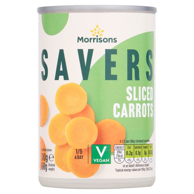 Morrisons Savers Sliced Carrots (300g) 160g