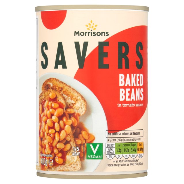 Morrisons Savers Baked Beans In Tomato Sauce  410g