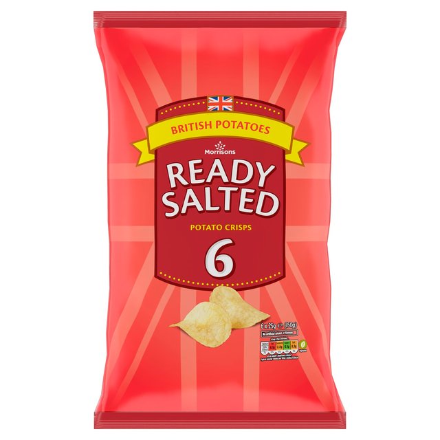 Morrisons Ready Salted Flavour Crisps Multipack 6 x 25g