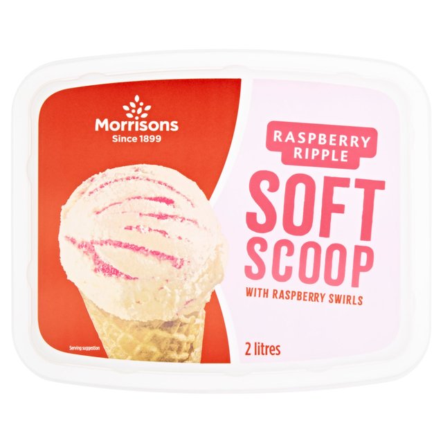 Morrisons Raspberry Ripple Ice Cream 2L