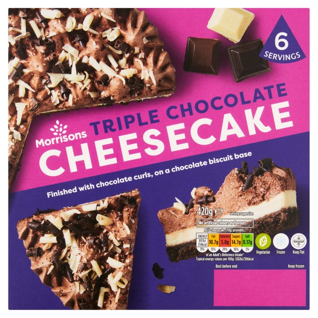 Morrisons Triple Chocolate Cheesecake  420g