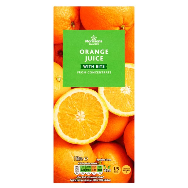 Morrisons Orange Juice with Bits From Concentrate 1L