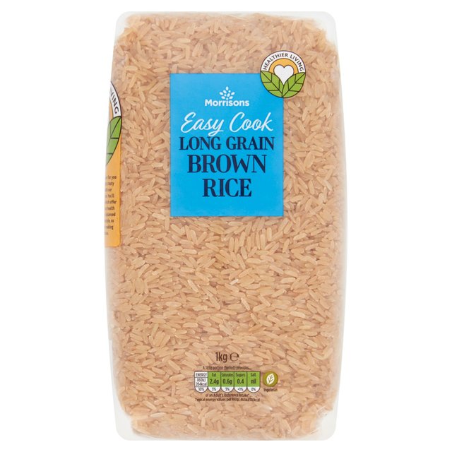 Morrisons Easy Cook Brown Long Grain Rice 1kg