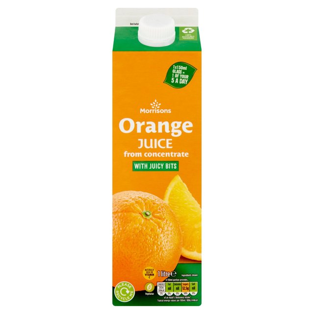 Morrisons Orange Juice from Concentrate with Juicy Bits 1L