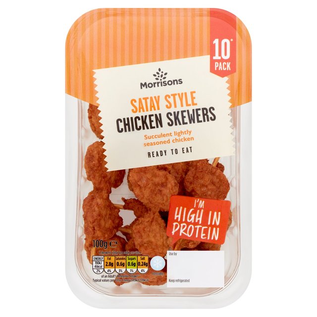 Morrisons Mini Satay Style Chicken Skewers 10 x 10g