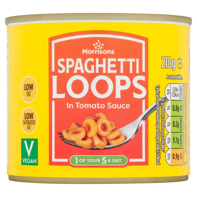 Morrisons Spaghetti Loops in Tomato Sauce 210g