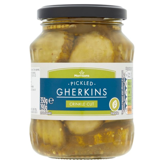 Morrisons Crinkle Cut Gherkins (350g) 190g