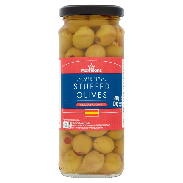 Morrisons Pimiento-Stuffed Olives (340g) 190g