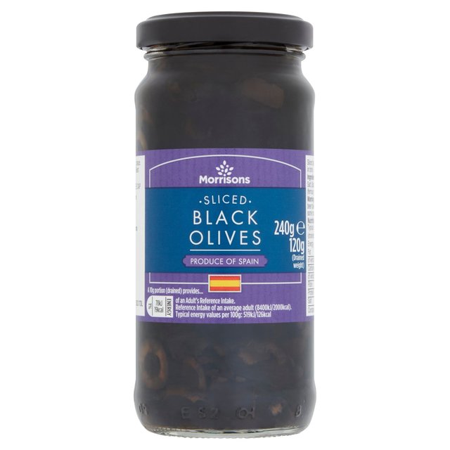 Morrisons Sliced Black Olives (240g) 120g