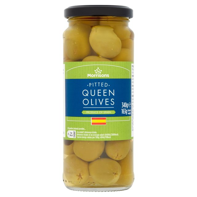 Morrisons Pitted Queen Olives In Brine (340g) 190g