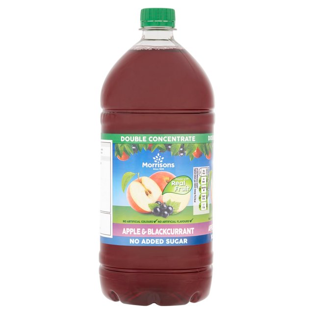 Morrisons No Added Sugar Apple & Blackcurrant Double Concentrate Squash 1.5L