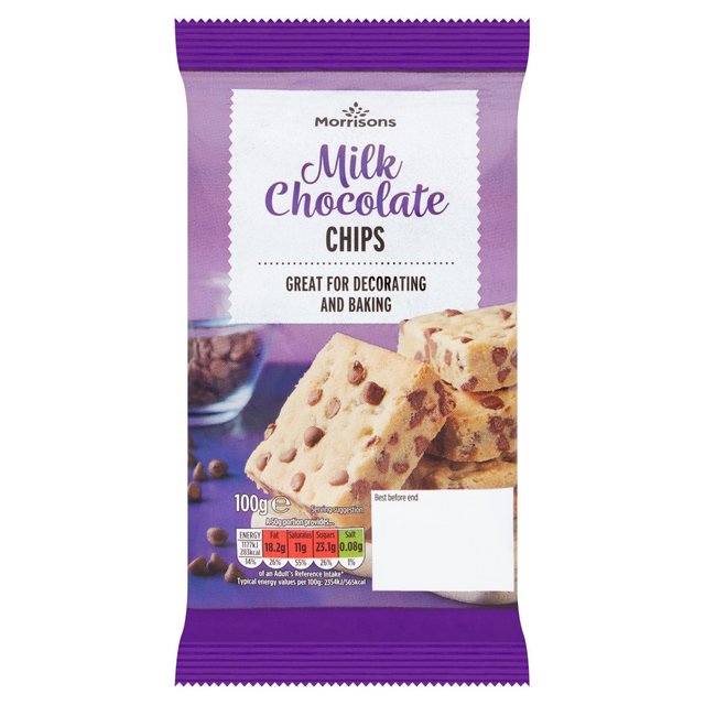 Morrisons Milk Chocolate Chips  100g