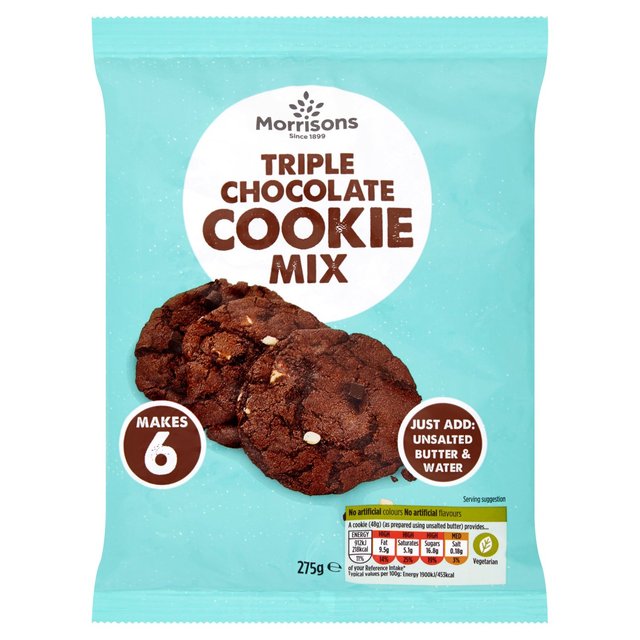 Morrisons Triple Chocolate Cookie Mix  275g