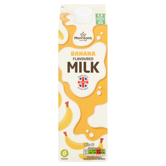 Morrisons Banana Flavoured Fresh Milk 1L