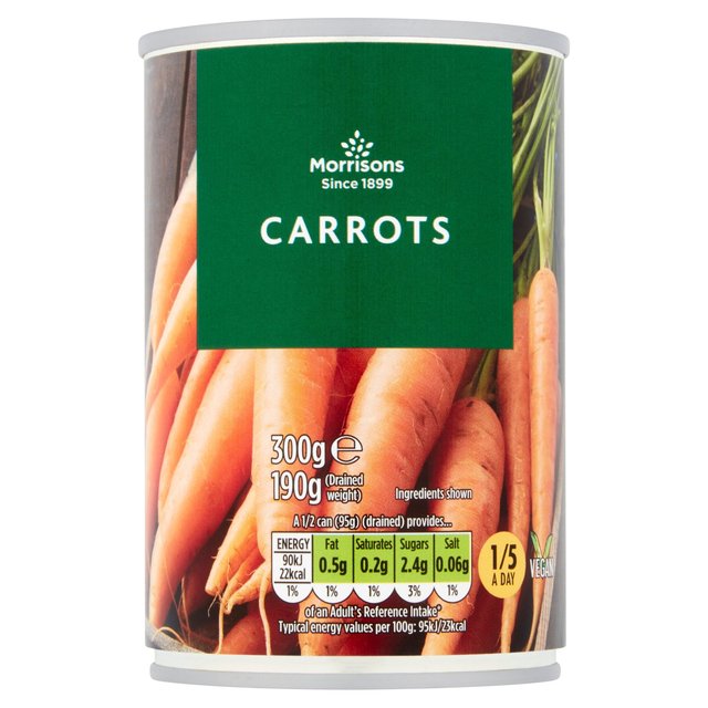 Morrisons Whole Carrots (300g) 160g