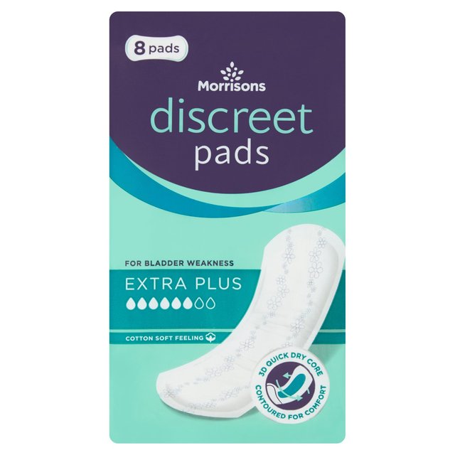 Morrisons Incontinence Comfort Pads Extra Plus 8 per pack