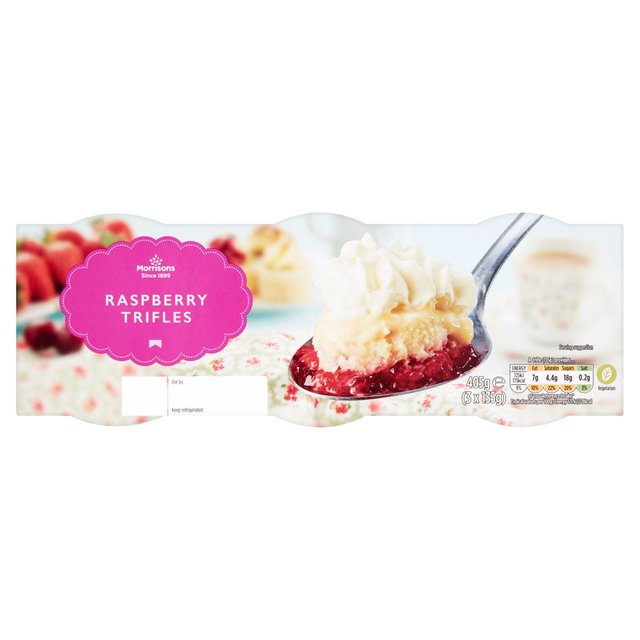 Morrisons Raspberry Trifles 3 x 135g