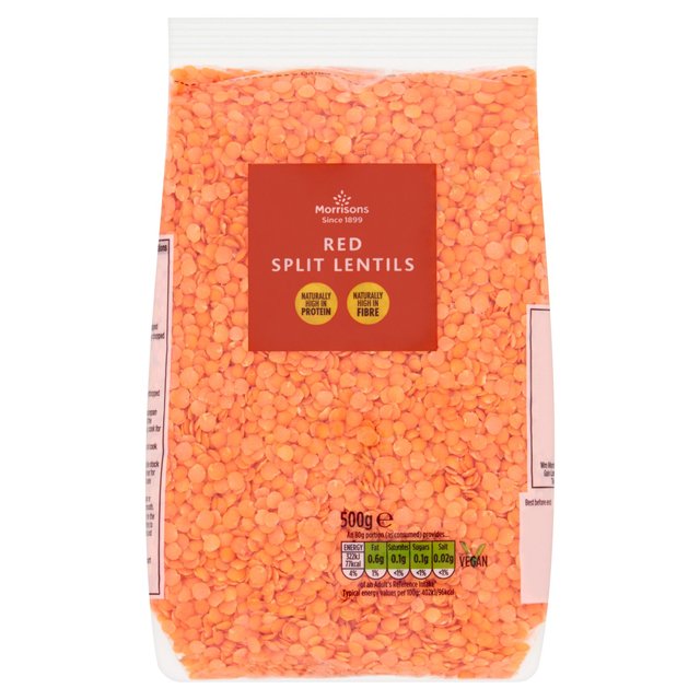 Morrisons Wholefoods Red Split Lentils  500g